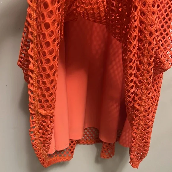 Women’s SLINKY BRAND, Knit, Beachy, Sleeveless Dress, Tangerine Orange, Medium - Picture 3 of 5